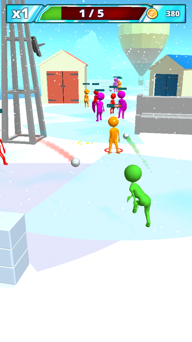 Snowballs fight iPhone screenshot