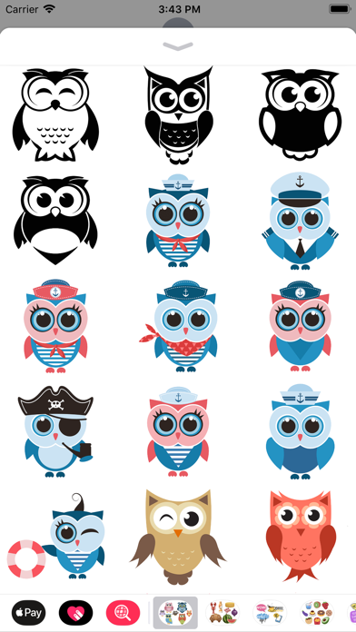Owl Sticker Collection Screenshot