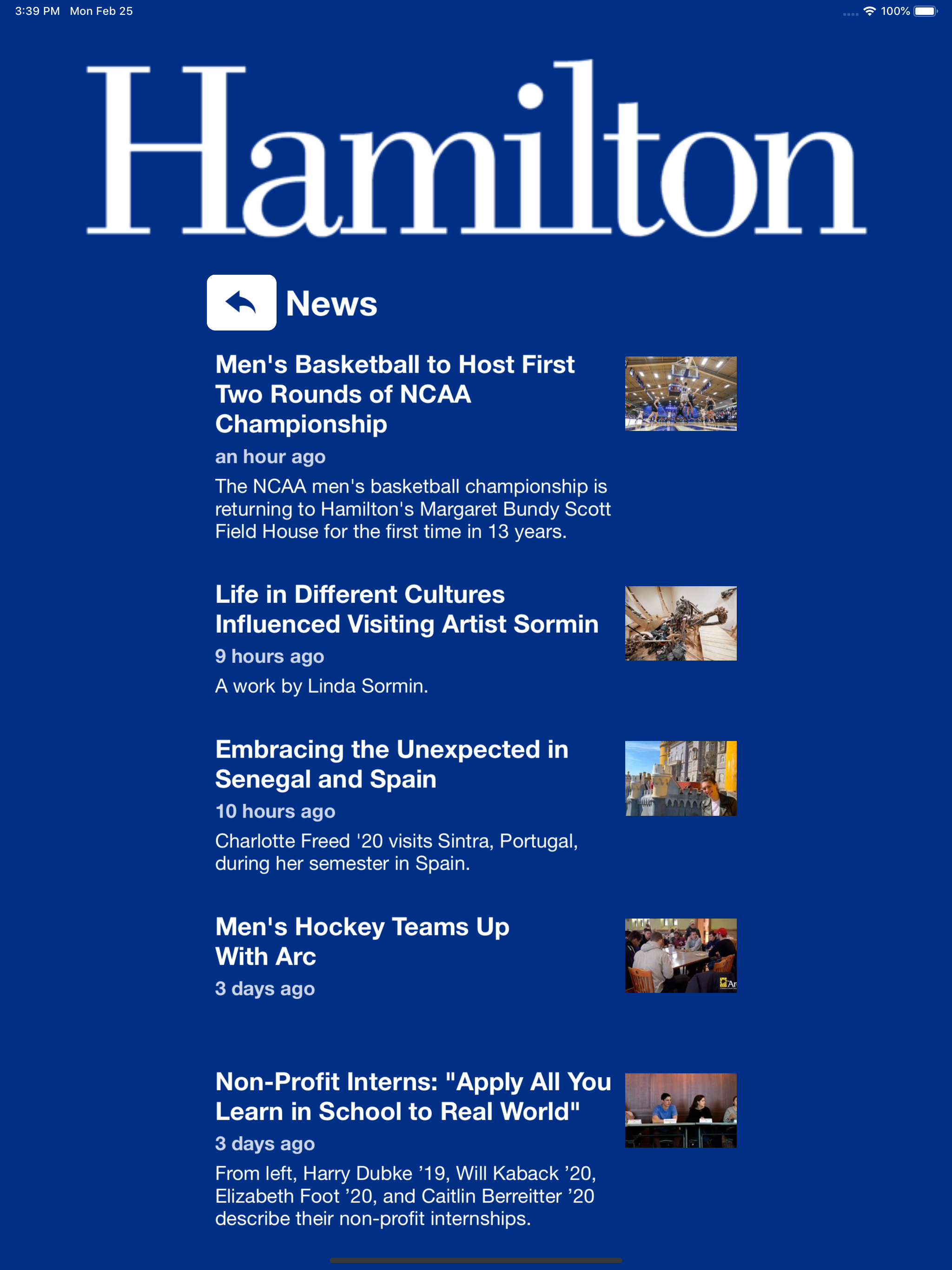 Hamilton College Mobile App screenshot 12