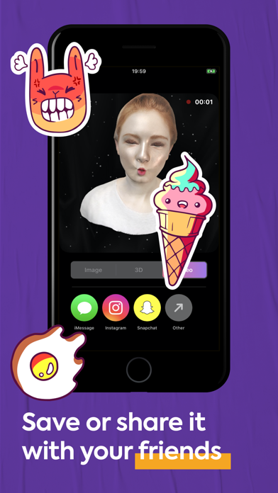 FaceHero 3D Stickers and Masks screenshot 3