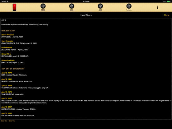 HardRadio Heavy Metal Radio iPad screenshot 5 - Music app