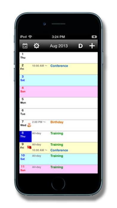 Vertical  Calendar. screenshot