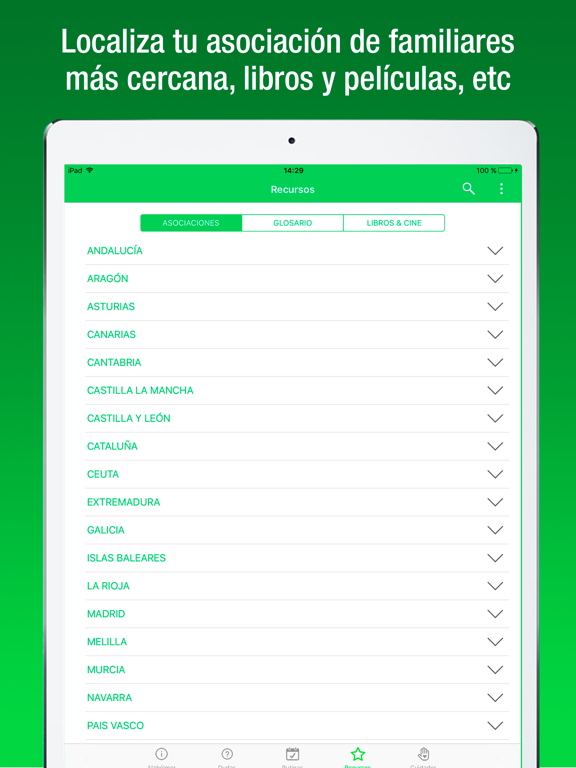 YoTeCuido Alzheimer iPad screenshot