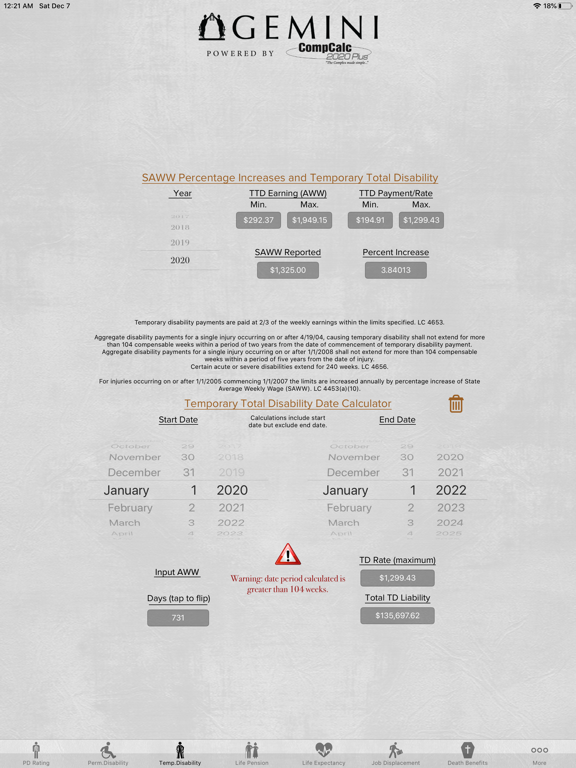 GeminiCalc iPad screenshot 4 - Business app