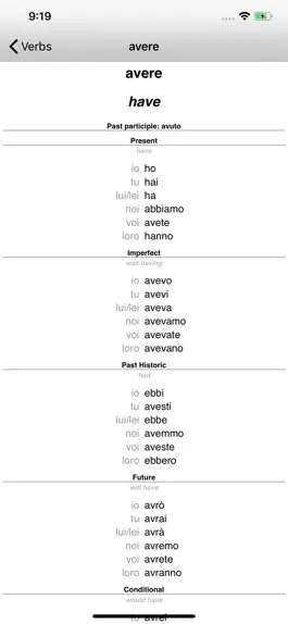 Game screenshot Italian Verb Blitz hack