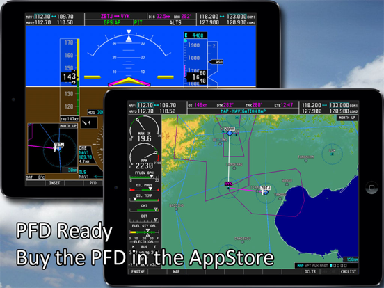 Simionic G1000 (MFD) iPad app afbeelding 6