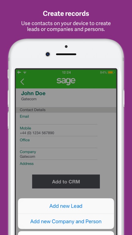 Sage CRM for iPhone