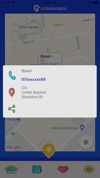 Screenshot #3 pour GPS Contacts