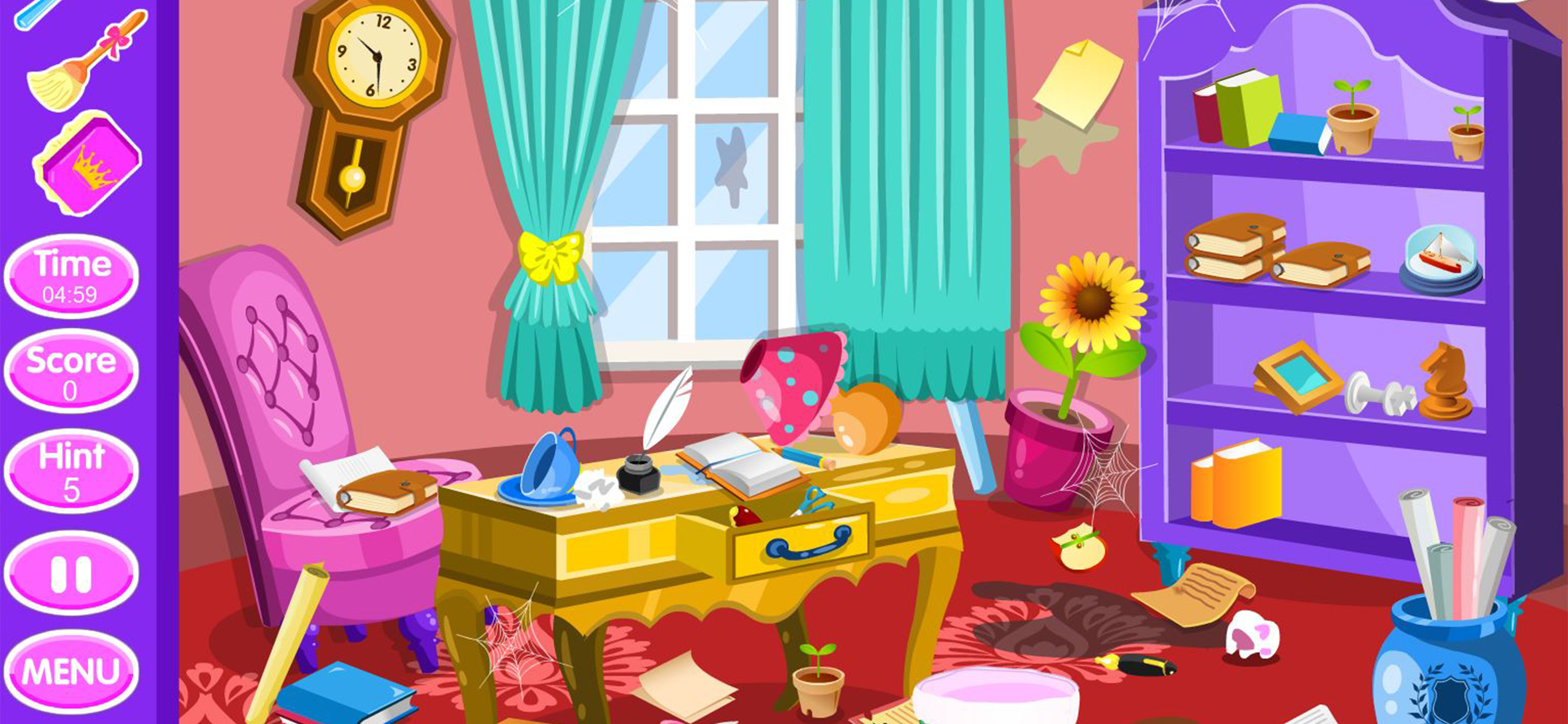 Princess room cleanup games