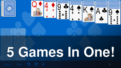 5 Solitaire card games Screenshot