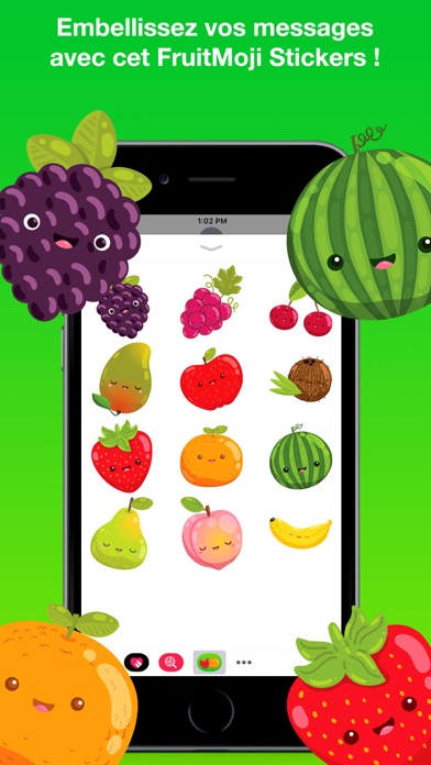 Screenshot #1 pour FruitMoji Stickers