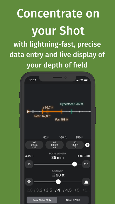 Screenshot #3 pour FocusFinder DoF Calculator