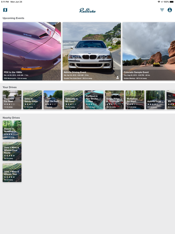 Rallista iPad screenshot 1 - Lifestyle app