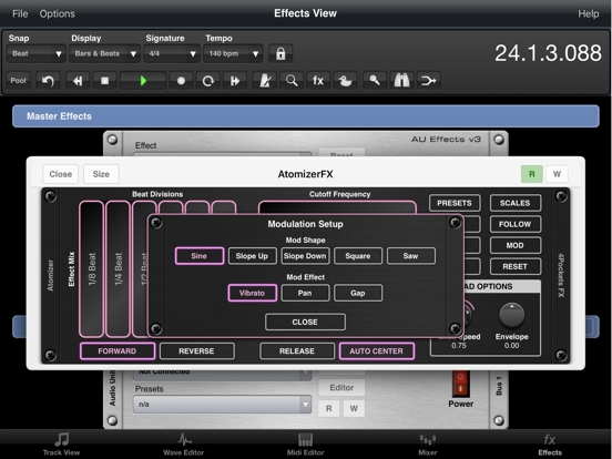 Atomizer AUv3 Plugin iPad app afbeelding 5