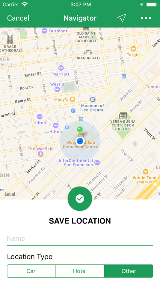 #3. Navigator: Back to location (iOS) Podle: Extrip.su