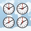 世界時計, 目覚まし時計, 時間帯 - iPadアプリ