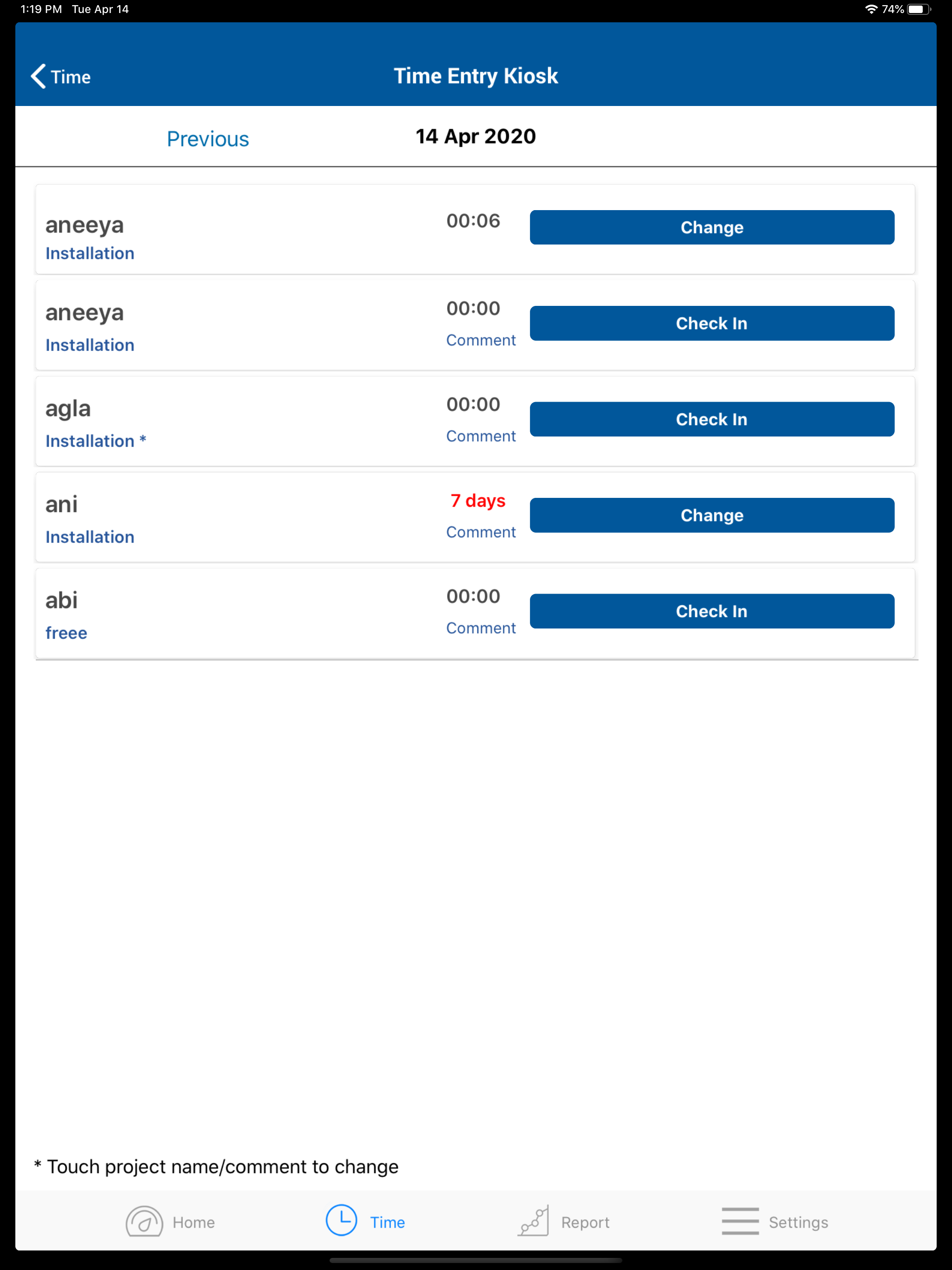 Employee TimeCard screenshot 9