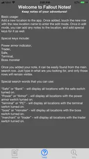 location notes for fallout iphone screenshot 3