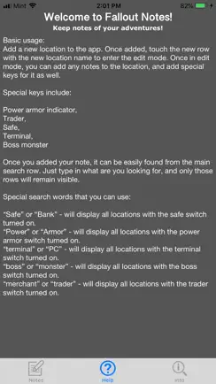 Location notes for Fallout iPhone image 3