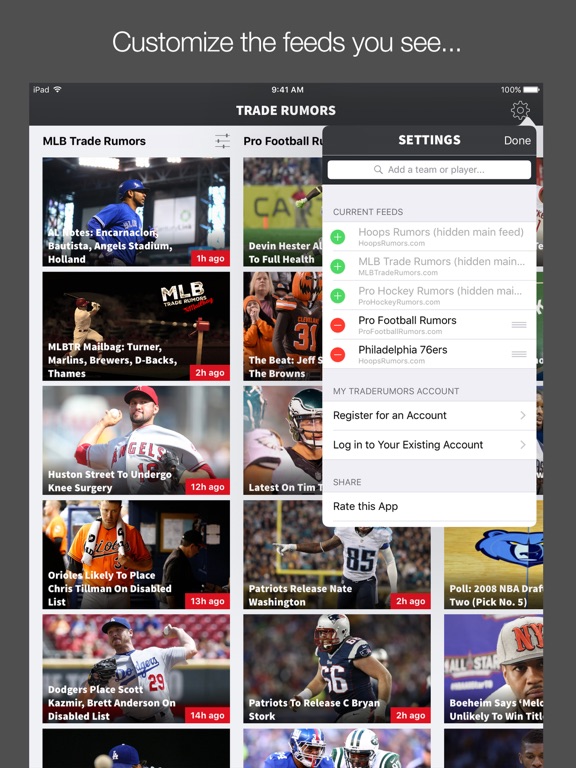 Trade Rumors - Baseball, Football, Basketball, Hockey News screenshot