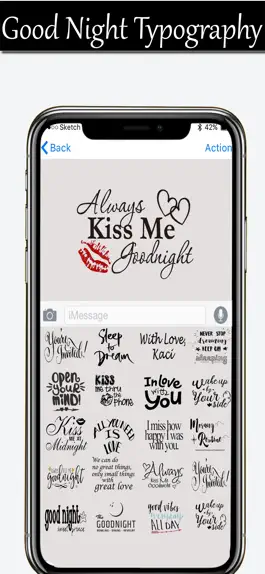 Game screenshot Good Night Typography Stickers hack