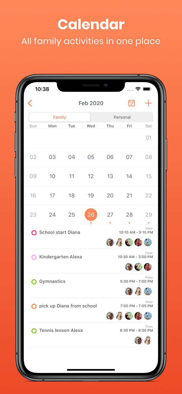 Poppinz Family Calendar App