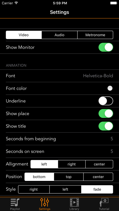 Video4Gig Music Video Player Screenshot