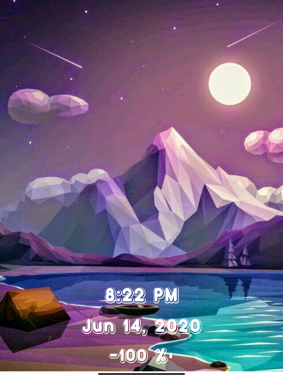 Big Live Clock~Wallpapers Time iPad screenshot