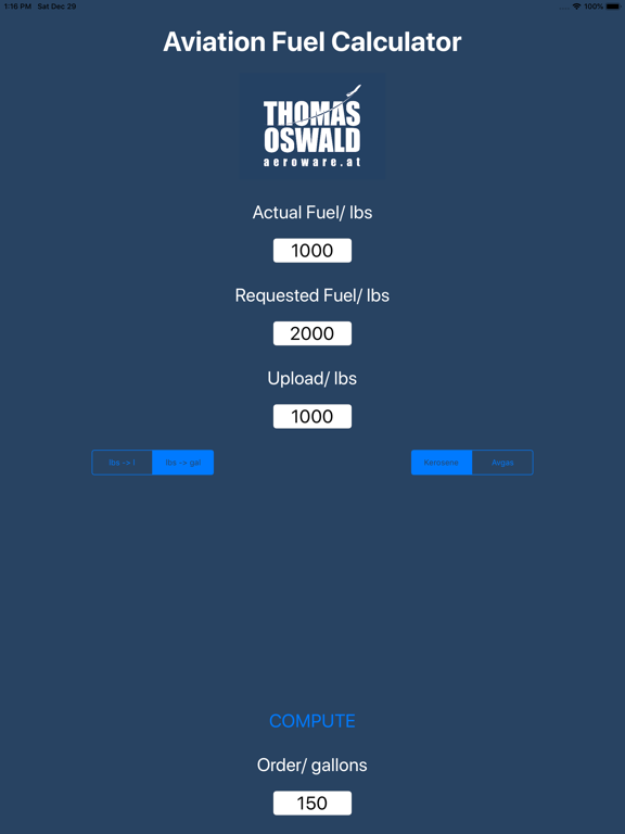 Screenshot #4 pour Aviation Fuel Calculator
