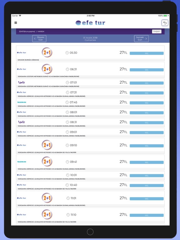 Screenshot #5 pour Efe Tur Turizm