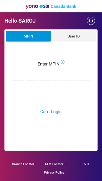 YONO SBI Canada Screenshot