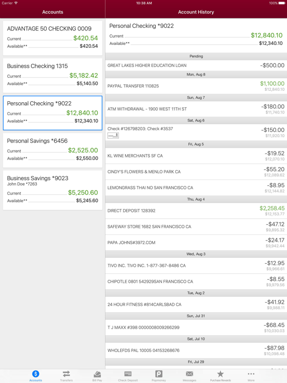 Citizens State Bank iPad screenshot 2 - Finance app