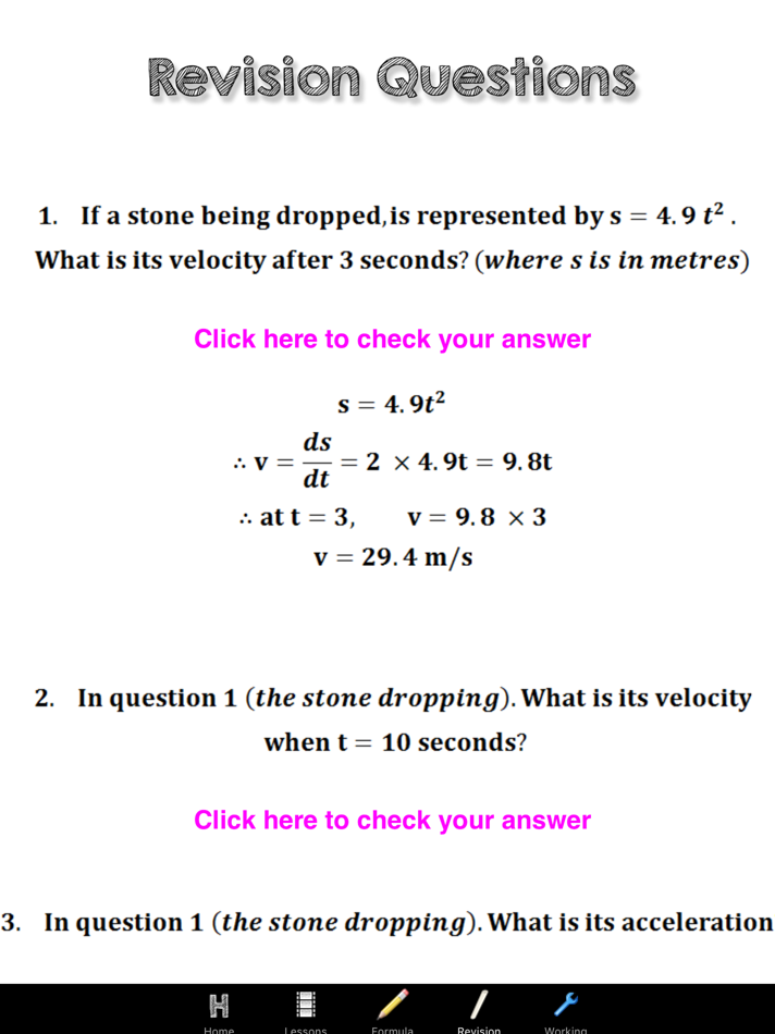 #5. Motion in a Straight Line (iOS) 由: D.P STACE & G.J STACE & S.A WILLIAMS