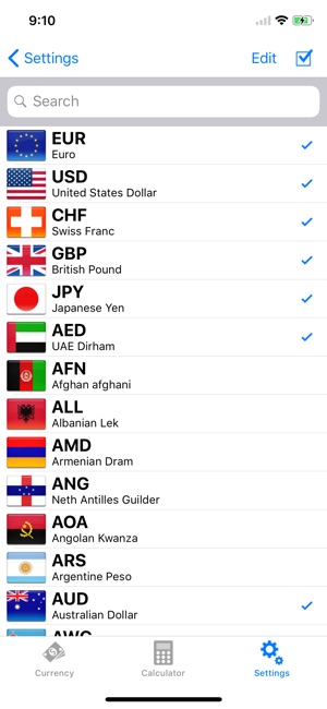 Exchange Rate Converter On The Screenshots