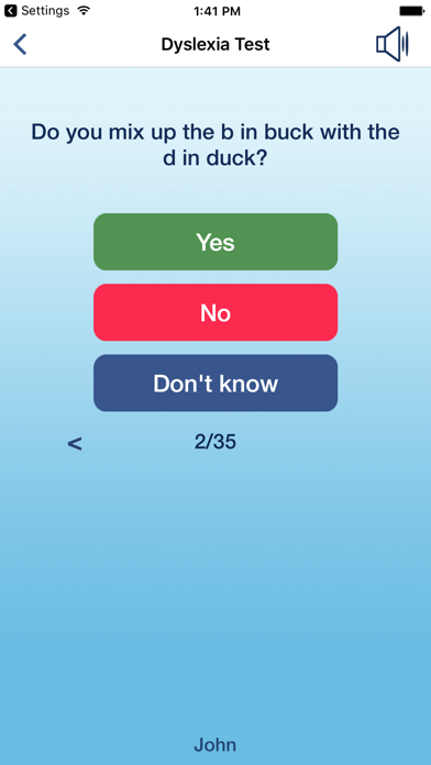 Dyslexia Test & Tips™ Screenshot