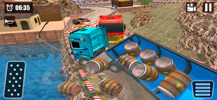 Snow Cargo Trailer Truck Drive