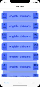 PickAPair Afrikaans - English screenshot #1 for iPhone