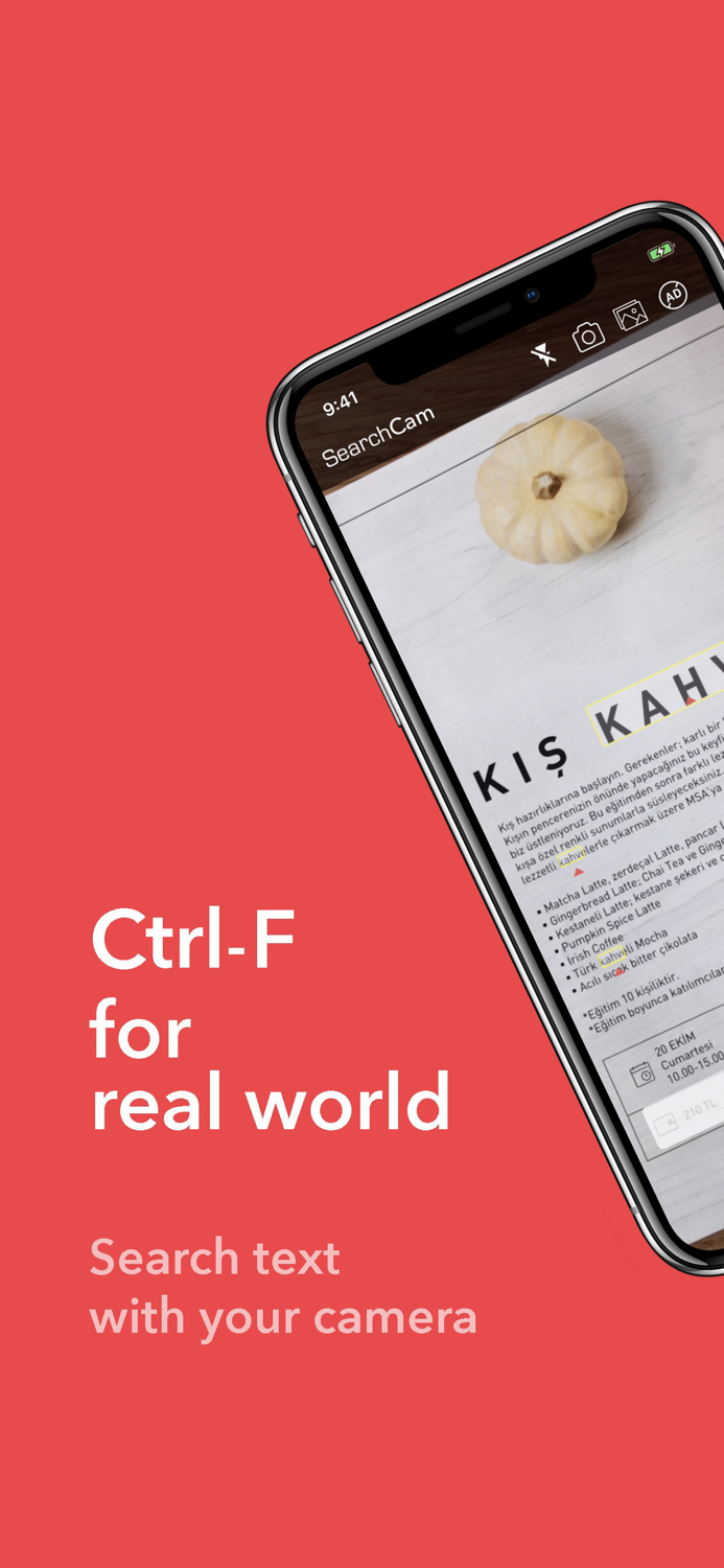 SearchCam CTRLF Camera App