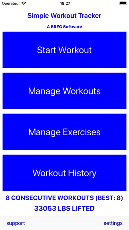 SRFG Simple Workout Tracker