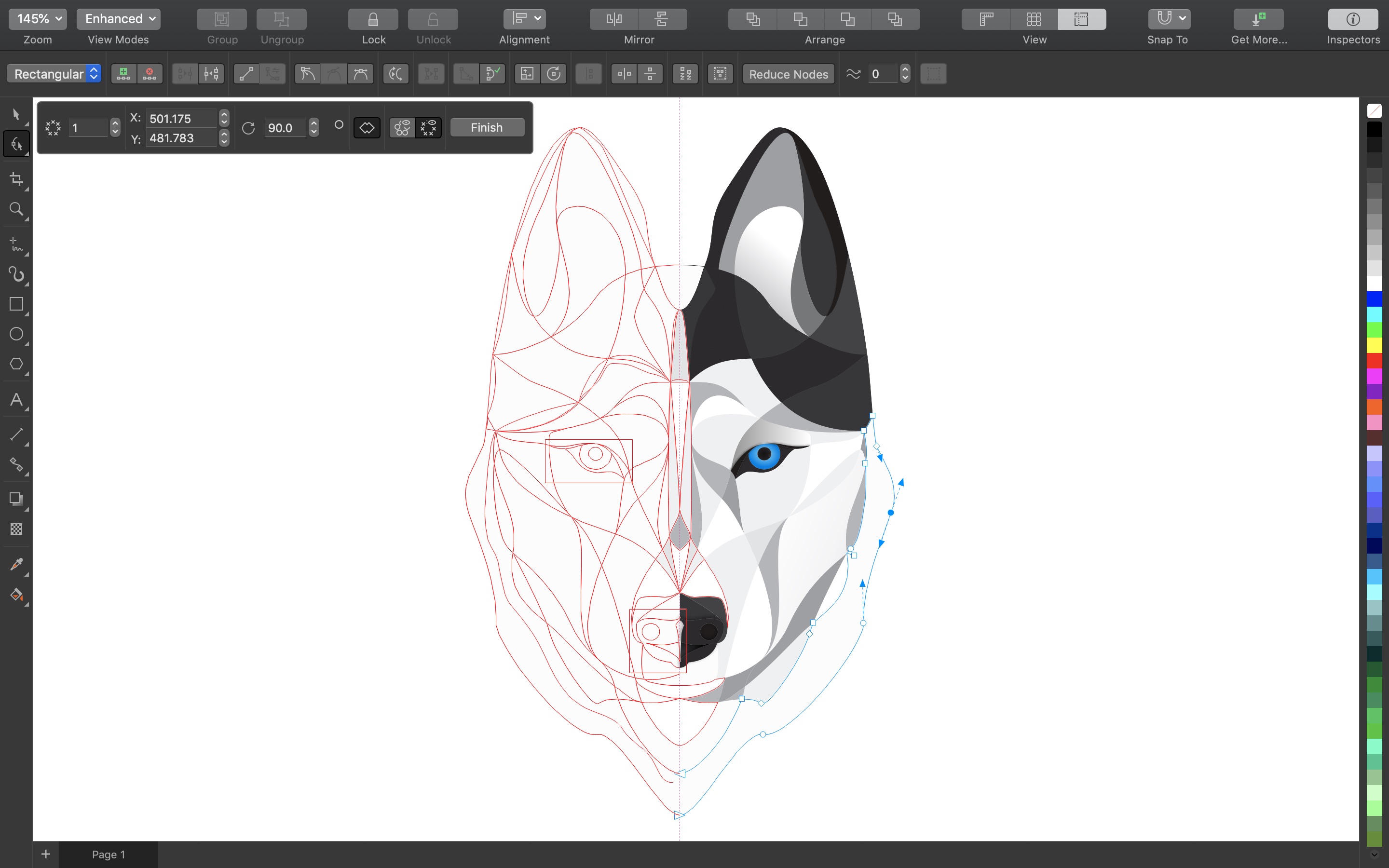Screenshot do app CorelDRAW