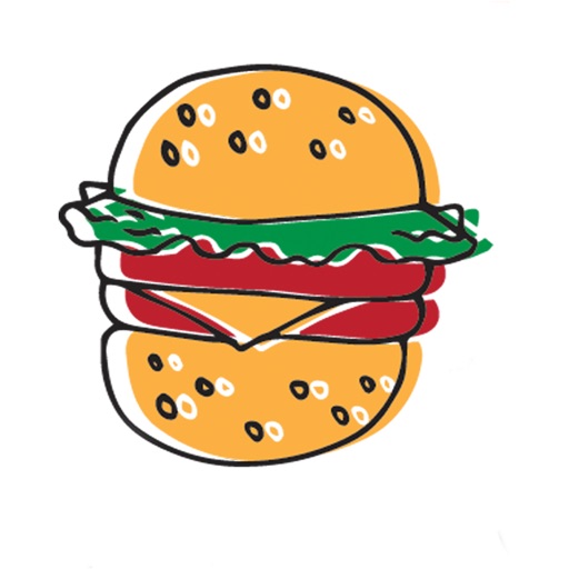 Hand drawn food stickers emoji