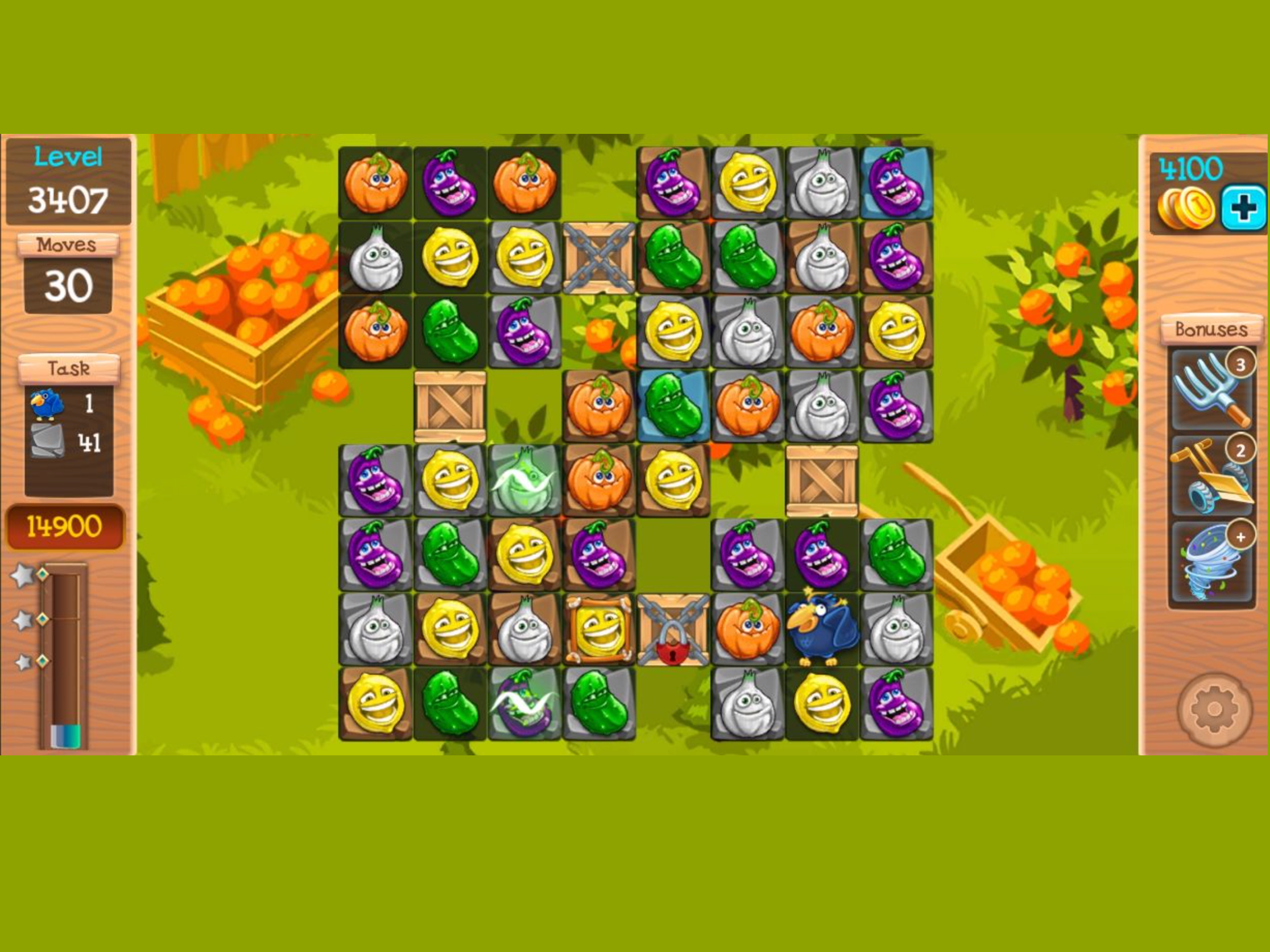 Funny farm - puzzles, match 3.