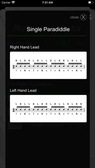 Capture d'écran de Drummer ITP - Rudiment Trainer sur iPhone 4