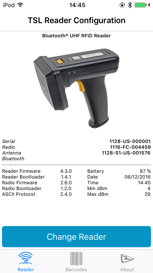 #1. TSL Reader Configuration (iOS) 由: Technology Solutions (UK) Ltd
