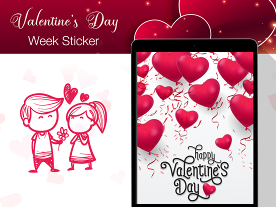 Screenshot #5 pour Valentine's Day Week Stickers