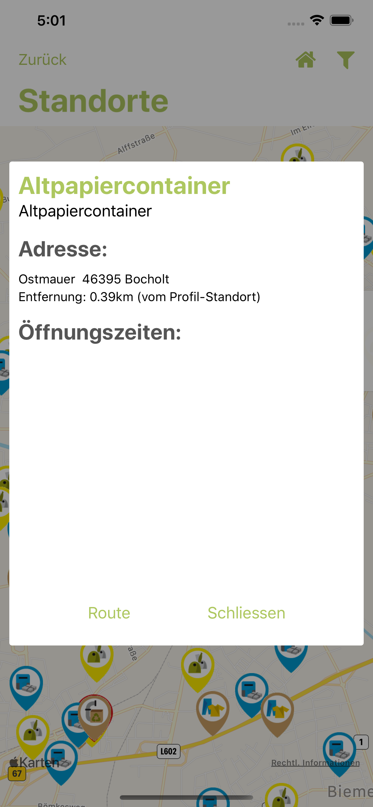 Abfall-App WML