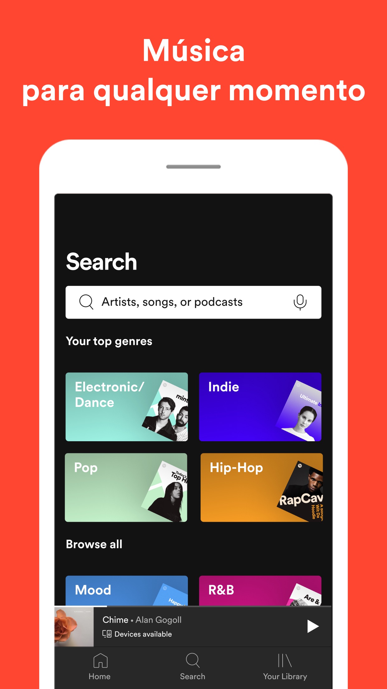 Screenshot do app Spotify - Música e Podcasts