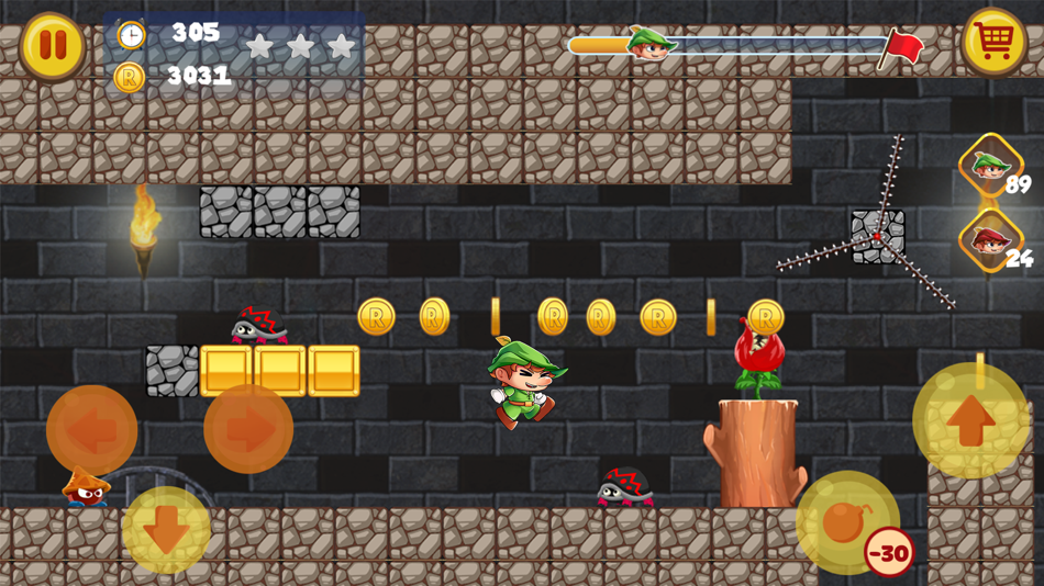 #5. Robin Jungle World -Jump N Run (iOS) Podle: Van Nam Nguyen