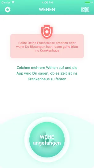 Screenshot von Wehen - Wehenzähler 9m auf dem iPhone 2
