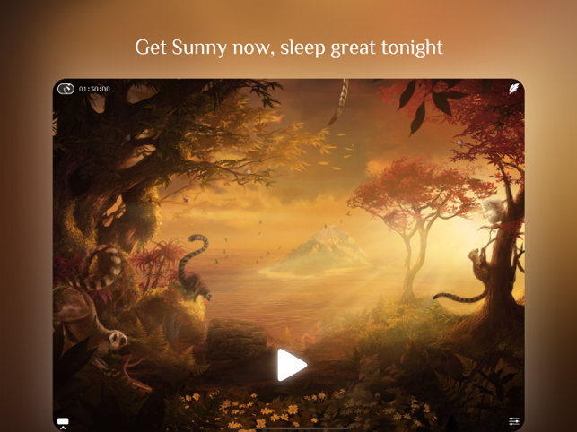 Zrzut ekranu z dźwiękami snu słonecznego oceanu